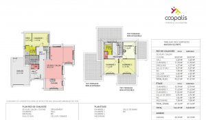 plan de maison 4 chambres à 1 étage avec garage