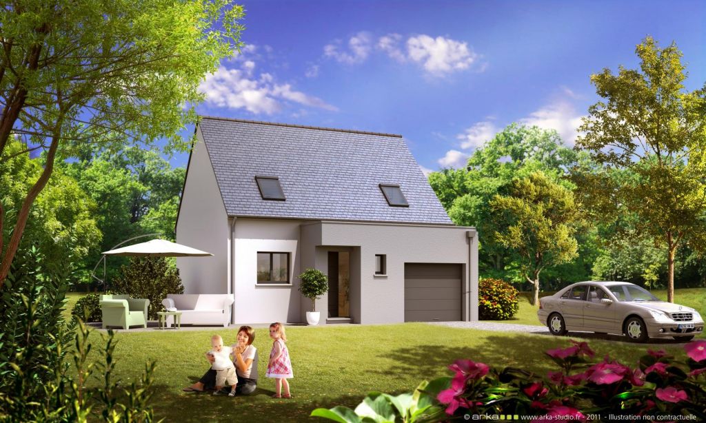 plan maison contemporaine 3 chambres