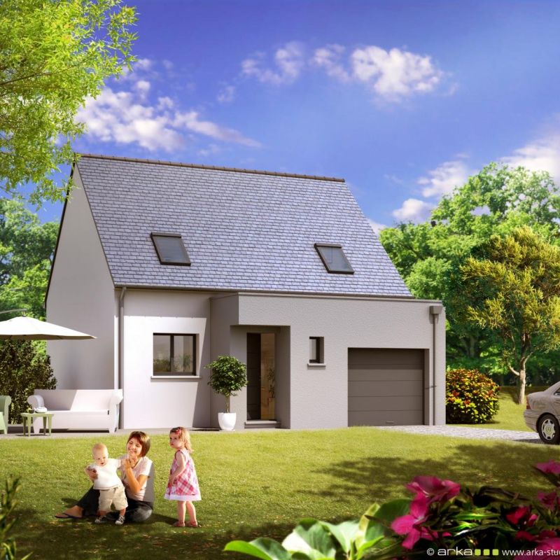 plan maison contemporaine 3 chambres