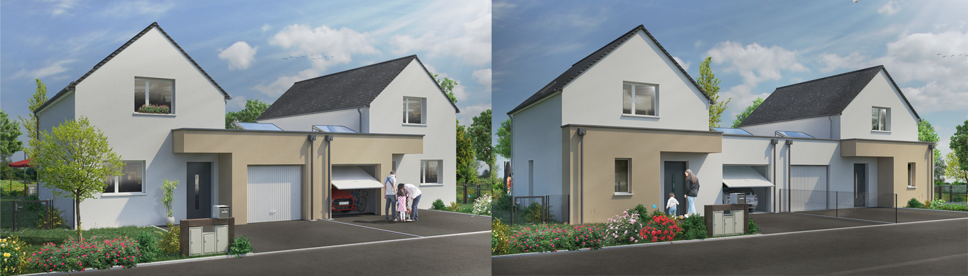 Plan de maisons 3 pièces (construction de maisons)