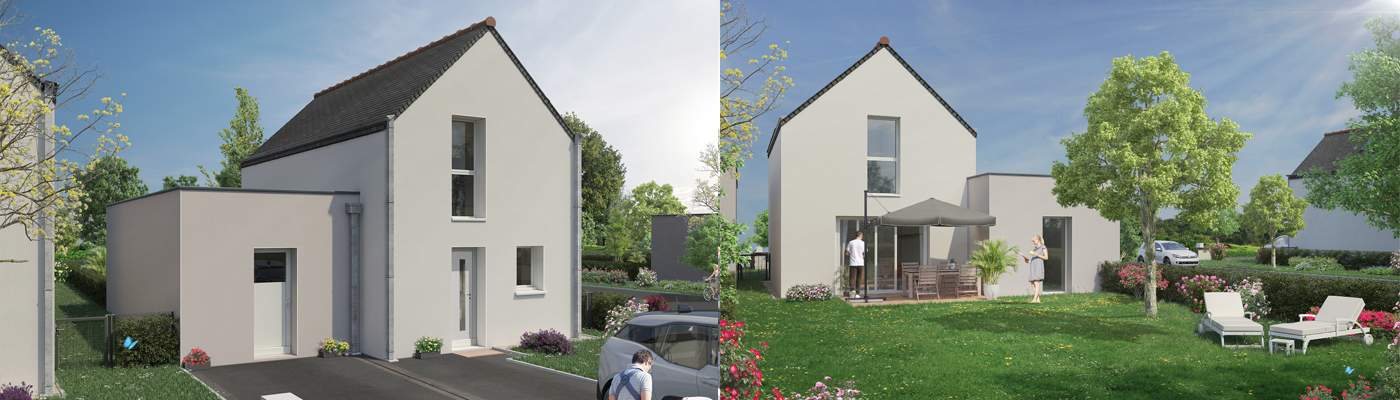 Plan 3D Les Villas Camélias à Saint-Brieuc