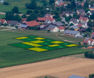 Fond lotisseur avec différents numéros de parcelles
