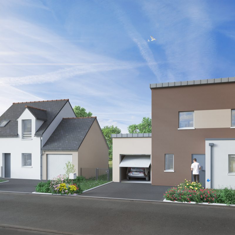 Plan 3D - Lots de maisons - Les Villas de Crec'h Meen à Saint Quay Perros