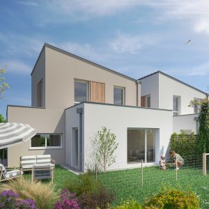 Plan 3D programme immobillier Domaine des Pêcheries à Montauban (35360)